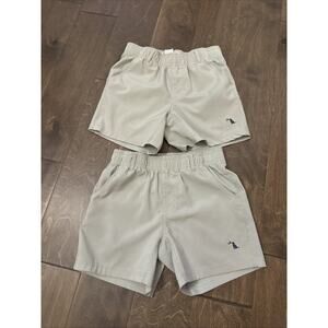 Boys Local Boys Light Brown Khaki Volley Short Stretch Size Small LOT OF 2